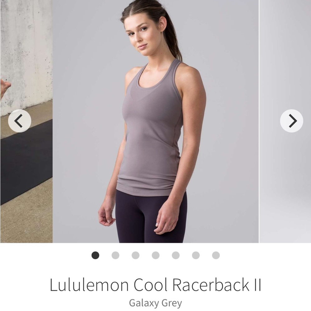 lululemon Cool Racerback II in Galaxy Grey *flawed*